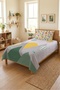 Mountain Balloon Sun Patterned Children's Pique Set - Nature Adventure Nordic Green Gray Quilted Bedspread - 7