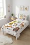 Safari Animal Pattern Wild Nature Teenager Pique Set - Bohemian Forest Themed Beige Mustard Quilted Bedspread - 7