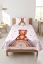 Cute Teddy Bear Rainbow Star Single Pique Set - Fairy Tale Themed Nordic Gray Bedspread - 6