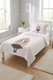 Princess Star Figured Young Pique Set - Fairy Tale Themed Modern Powder White Quilted Bedspread - 6