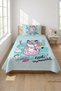 Mermaid Cat Figured Teen Pique Set-Cute Ocean Modern Powder Turquoise Quilted Bedspread - 3