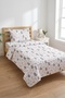 Forest Animals Tree Patterned Children's Pique Set - Fairy Tale Themed Nordic Gray Decorative Bedspread - 3
