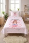Ballerina Starry Polka Dot Children's Pique Set-Princess Themed Modern Powder Ecru Quilted Bedspread - 5