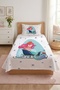 Mermaid Snowflake Baby Pique Set-Winter Dream Scandinavian Mint Navy Blue Decorative Bedspread - 7