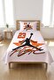 Basketball Player with Wings Orange Black Single Pique Set-Street Style Modern Decorative Bedspread - 6