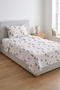 Forest Animals Tree Patterned Children's Pique Set - Fairy Tale Themed Nordic Gray Decorative Bedspread - 7