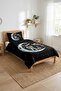 Astronaut Space Moon Star Teenager Pique Set-Galactic Universe Modern Black Blue Decorative Bedspread - 6