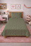 Floral Pattern Daisy Spring Baby Pique Set - Romantic Nordic Khaki Ecru Bedspread with a Rural Touch - 2