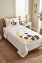 Cute Panda Moon Star Baby Pique Set-Sleeping Themed Nordic Yellow and White Decorative Bedspread - 7