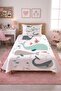 Submarine Whale Ocean Themed Children's Single Pike Set - Mint White Decorative Coverlet - 4