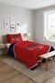 Football-Themed Dynamic Youthful Pike Team-Sportsy Modern Red Navy Blue Decorative Bedspread - 4