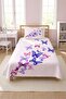 Butterfly Patterned Colorful Children's Pique Set - Fairy Tale Themed Nordic Lilac Pink Quilted Bedspread - 5