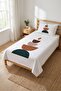 Geometric Balance Pattern Children's Pique Set-Minimal Abstract Scandinavian Powder Green Decorative Bedspread