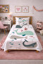 Submarine Whale Ocean Themed Children's Single Pike Set - Mint White Decorative Coverlet - 2