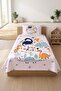 Children's Pique Set with Cute Dinosaur Figures - Joyful Adventure Nordic Orange Decorative Bedspread - 4