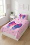 Butterfly Fairy Floral Pink Baby Pique Set - Fairy Tale Themed Modern Lilac Fuchsia Quilted Bedspread - 6