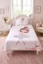 Ballerina Floral Elegant Children's Pique Set-Princess Themed Nordic Powder Ecru Quilted Bedspread - 6