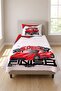 Race Car Checkered Kids Pique Set-Adventure Speed Themed Modern Red White Quilted Bedspread - 6