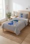Starry Fairy Tale Girl's Pique Set - Heavenly Fairy Nordic Gray Yellow Decorative Bedspread