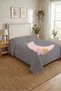 Moon Star Crowned Fairy Tale Gray Youth Pique Set-Dream Galaxy Modern Powder Gold Quilted Bedspread - 3