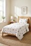 Cute Teen Pique Set with Rabbit Pattern - Fairy Tale Themed Nordic Mint Powder Decorative Bedspread