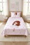 Children's Pique Set with Polka Dot Elegant Ballerina Figure - Romantic Themed Modern Gray Decorative Bedspread - 2