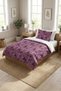 Floral Vintage Plum Baby Pique Set-Romantic Botanical Modern Lilac Purple Quilted Bedspread