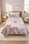 Cloud Themed Children's Pique Set with Cute Animal Figures - Nordic Tale Powder Gray Bedspread - 2