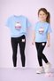 Leggings - T-Shirt Set Mother Daughter Combination 100% Cotton Flexible Comfortable Daily Sports Combination