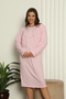 Women's Long Sleeve Lace Detailed Relaxed Fit 100% Cotton Nightgown - 2