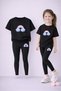 Leggings - T-Shirt Set Mother Daughter Combination 100% Cotton Flexible Comfortable Daily Sports Combination