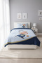 Rabbit Checkered Cute Children's Room Teenager Pique Set-Nostalgic Fairytale Blue Navy Blue Bedspread - 4