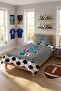 Football Bulk Youth Single Pike Set-Energetic Sports Themed Modern Turquoise Decorative Bedspread - 4