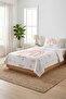Rainbow Cloud Heart Patterned Children's Pique Set - Cute Fairytale Nordic Powder Quilted Bedspread - 2
