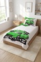 Dynamic Children's Baby Pique Set with Racing Car - Formula Theme Modern Green Black Decorative Bedspread