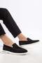 Genuine Leather Men's Casual Shoes Black Suede Flat Sole Metal - 4