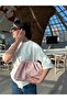 Glow Knitted Detailed Hand, Shoulder and Crossbody Bag Pink - 5
