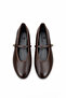 Ava Women's Wrinkled Leather Ballerinas Brown - 2