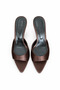 Franco Women's Heeled Satin Sandals Brown - 3