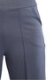 Women's Anthracite High Waist Draped Crepe Trousers with Flexible Wide Legs - 2