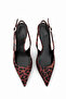 Elsa Women's Heeled Satin Shoes Leopard - 4