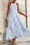 New Season Women's Long Single Jersey Summer Dress with Open Shoulders and Straps - 2
