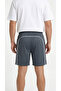 Men's Smoked Color Shorts with Zipper Pocket Detail, Back Pleats, Breathable Patterned Fabric - 6