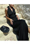 Halter Neck Slit Dress