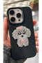 iPhone 15 Pro Compatible - Fluffy Furry Dog Cover Silicone Soft Case