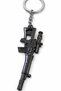 Unisex Metal Rifle Design Keychain Gray Color Durable Accessory - 2