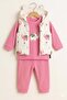 Baby Girl 3-Piece Set with Vest