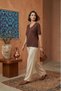 Women's Deep V-Neck Short Sleeve Stretchy Viscose Bodysuit Brown - 8