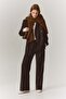 Bootcut twill trousers - 4
