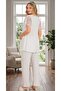 New Season Ecru Lace Detailed Buttoned Special Design Summer Cotton Maternity Pajama Set - 3